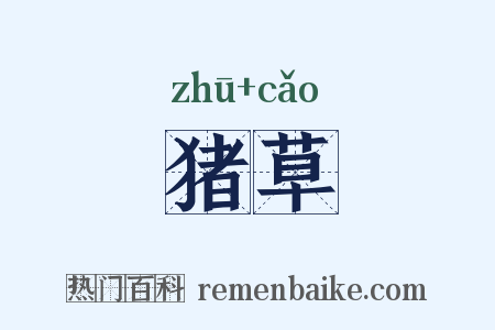 猪草是什么意思的图片
